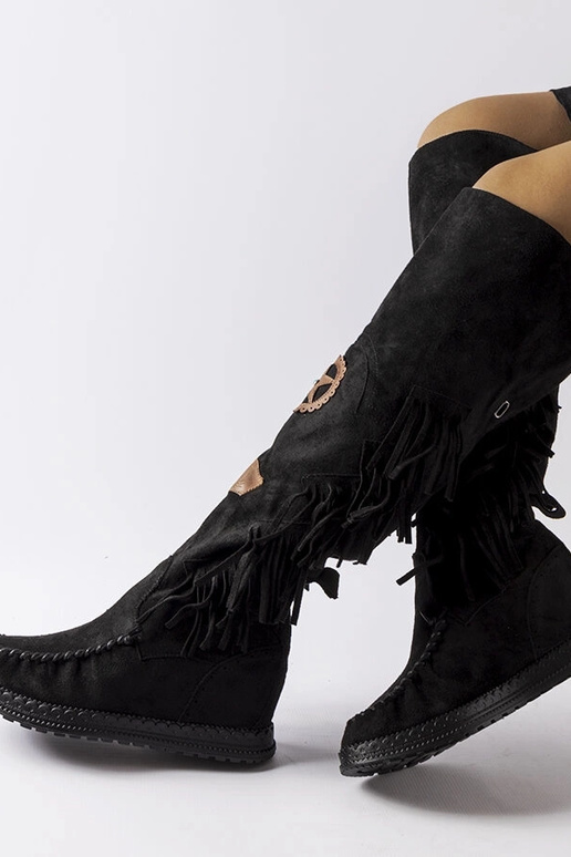 Bottes compensées Cascia noires