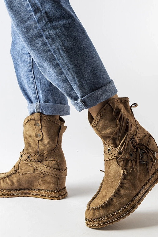 Bottines compensées Teodata marron foncé Bottines compensées Teodata marron foncé