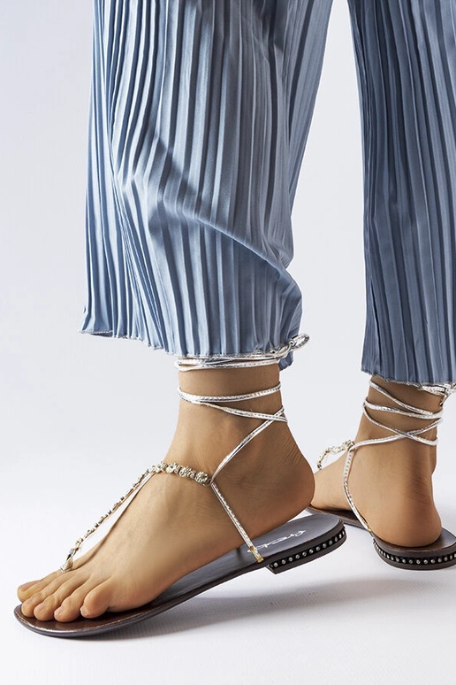 Sandales en argent avec zircons Troghi Sandales en argent avec zircons Troghi