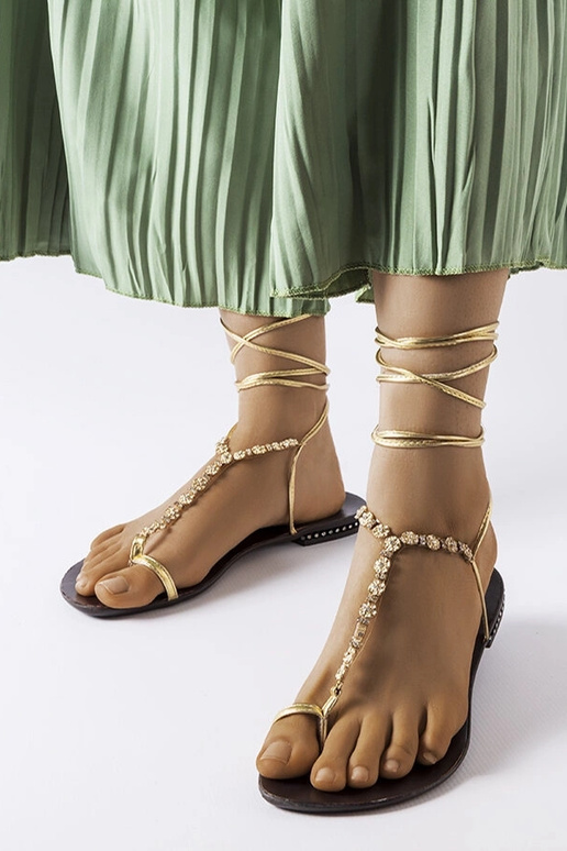 Sandales Troghi en or avec zircons Sandales Troghi en or avec zircons