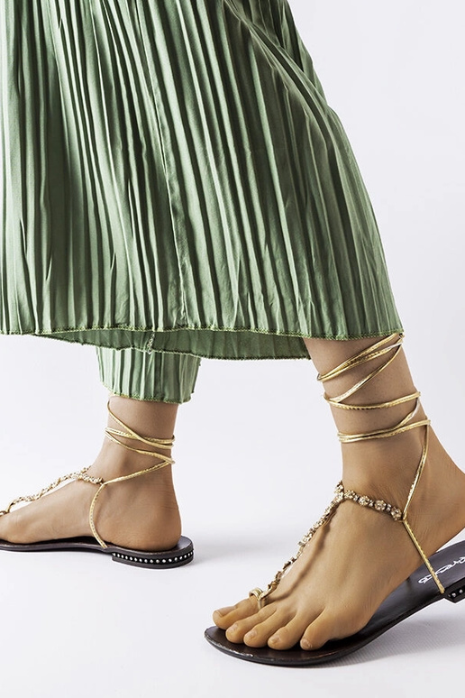 Sandales Troghi en or avec zircons Sandales Troghi en or avec zircons