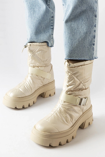 Bottes de neige vernies beiges Ambretta 2