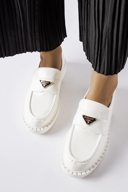 Mocassins blancs pour femmes Milne Mocassins blancs pour femmes Milne