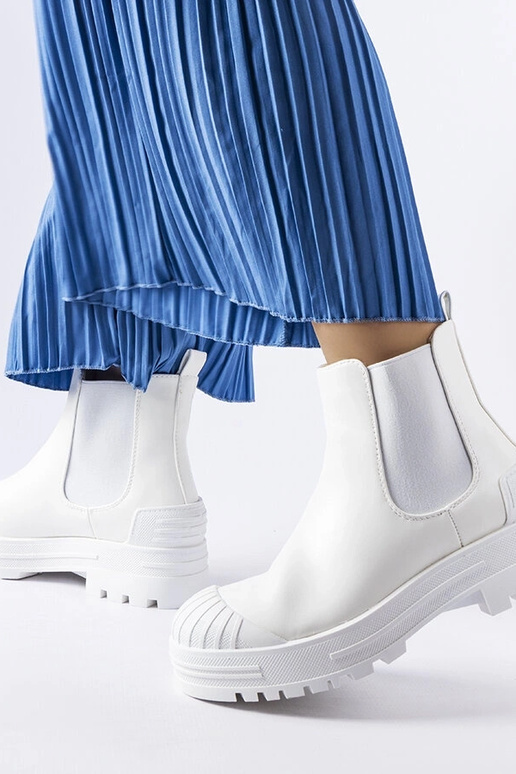 Chaussons blancs Lange avec inserts...