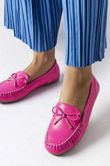 Mocassins roses avec noeud Via Foria 2