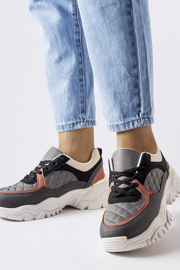 Baskets grises à...