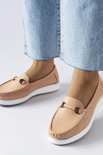 Mocassins Vinceza à semelle intérieure en cuir rose