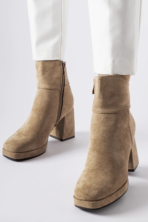 Bottines grises à talon massif, « Itaf »