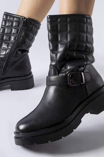 Bottines matelassées noires Bluffs 2