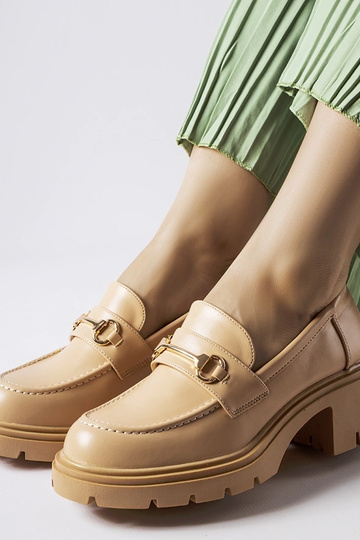 Bottines à talon couleur sable, « Fabrizio » 2