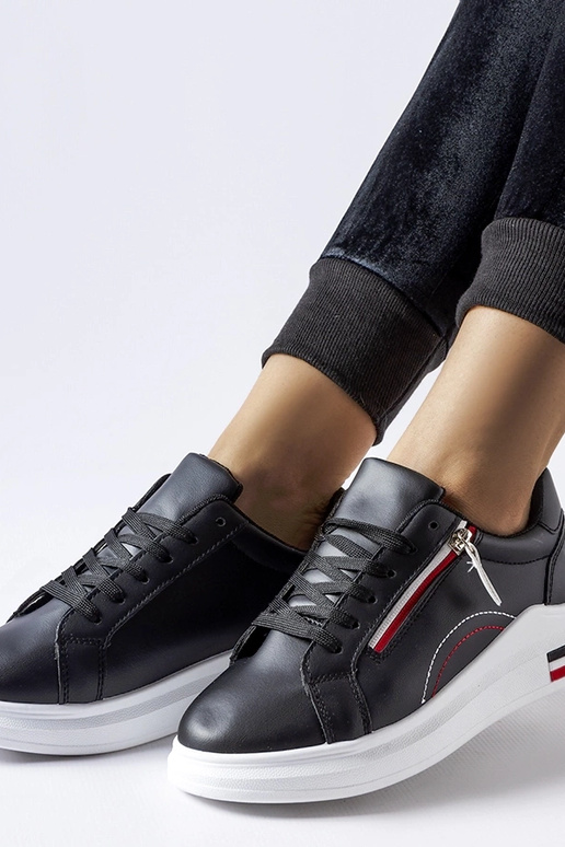 Baskets noires à semelle blanche Anaunia