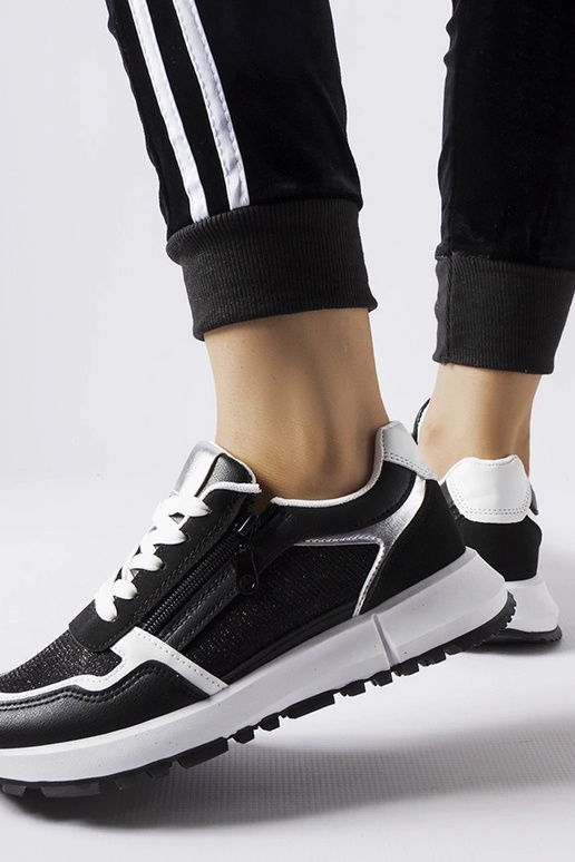 Baskets décorées noires, « Camuzzoni »