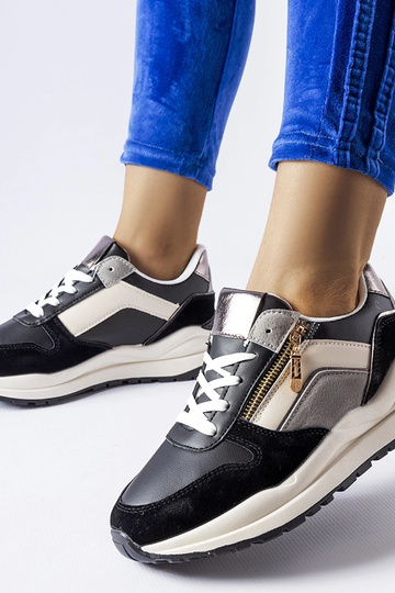 Baskets noires et blanches Cecchi 2
