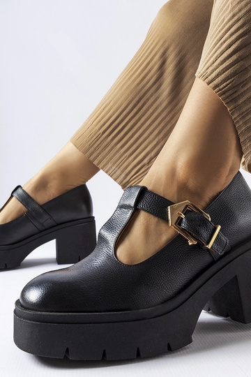Bottines noires en cuir, Karino 2