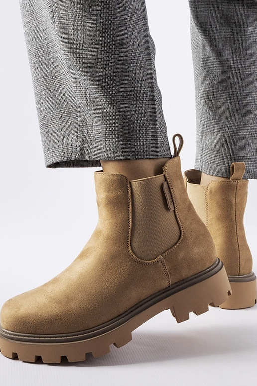 Bottines d'hiver couleur sable, « Big...