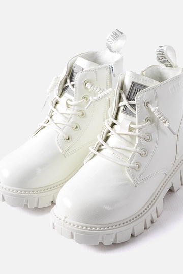 Bottines vernies blanches, « Big Star MM374142 » 2