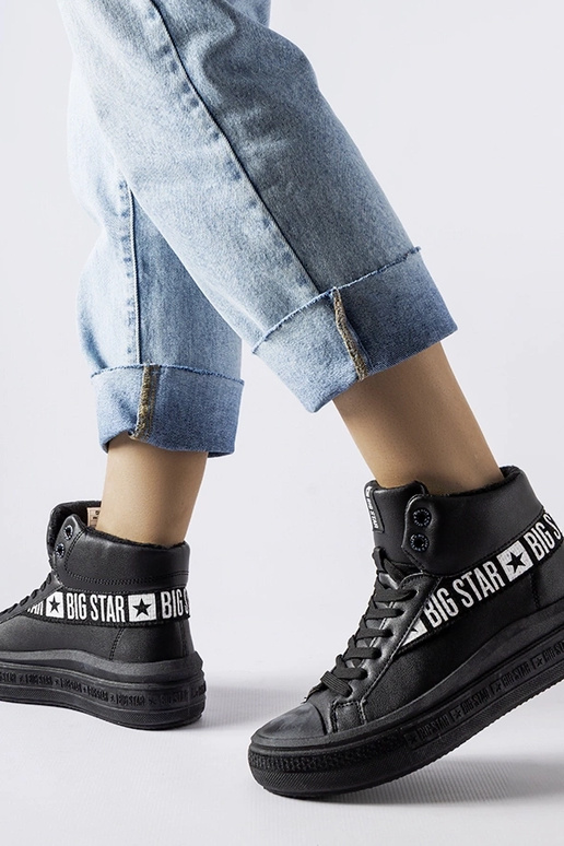Baskets noires isolées Big Star MM274010