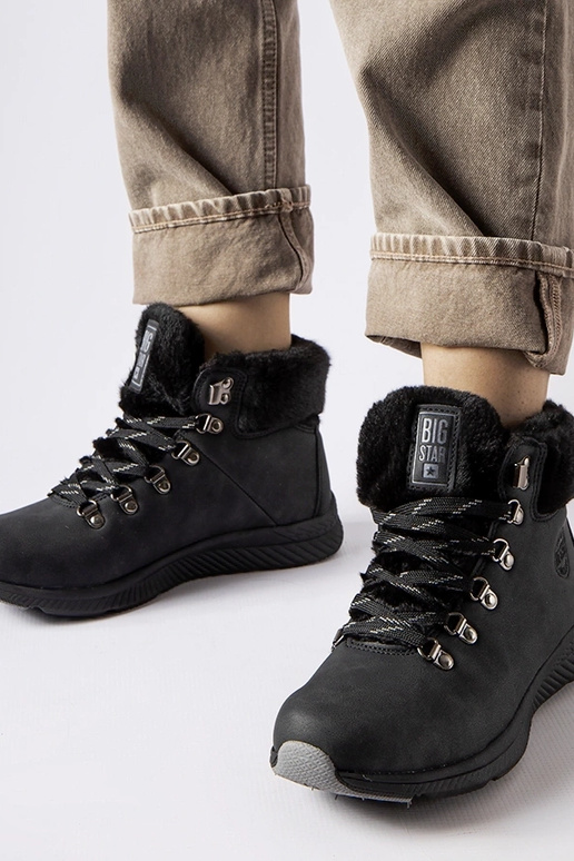 Bottes noires isolées Big Star MM274488