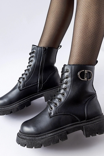 Bottes isolantes noires avec zircons Broberg