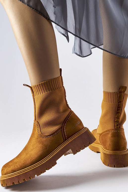 Bottes en daim artificiel marron Big...