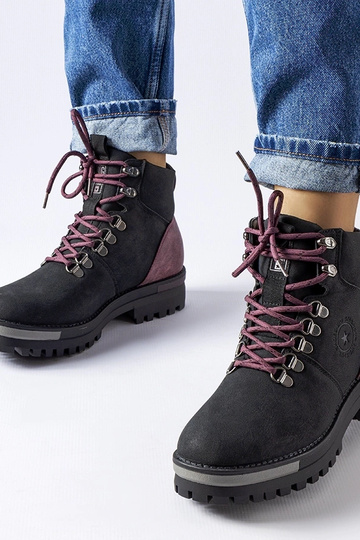 Bottes Big Star noires et bordeaux MM274318