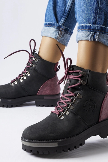 Bottes Big Star noires et bordeaux MM274318 2