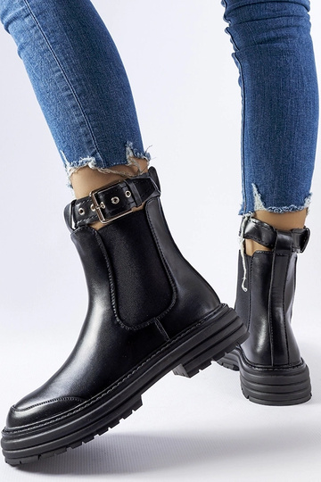 Bottines noires à fermoir décoratif Jonesboro 2