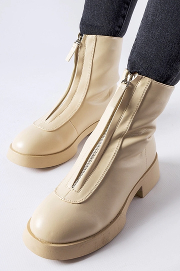 Bottines isolantes beiges avec fermeture éclair Baldo 2