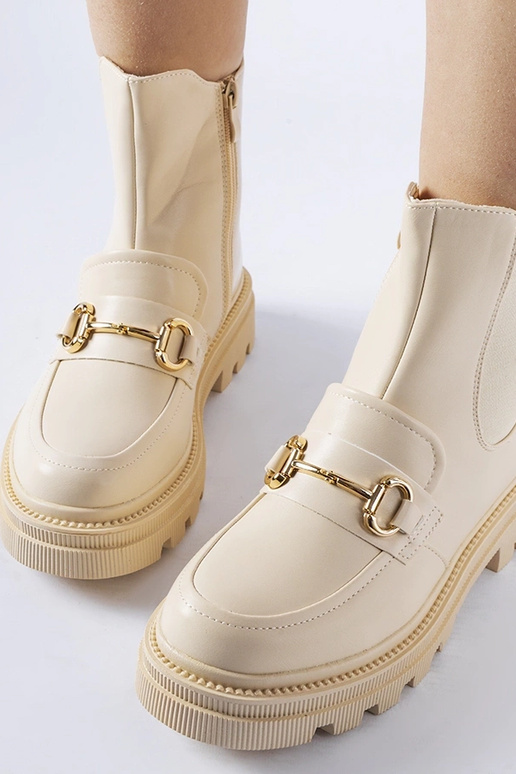 Bottines beiges avec protection...