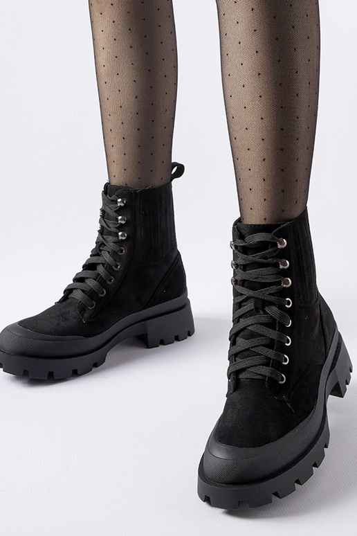 Bottes noires Orson en daim artificiel Bottes noires Orson en daim artificiel