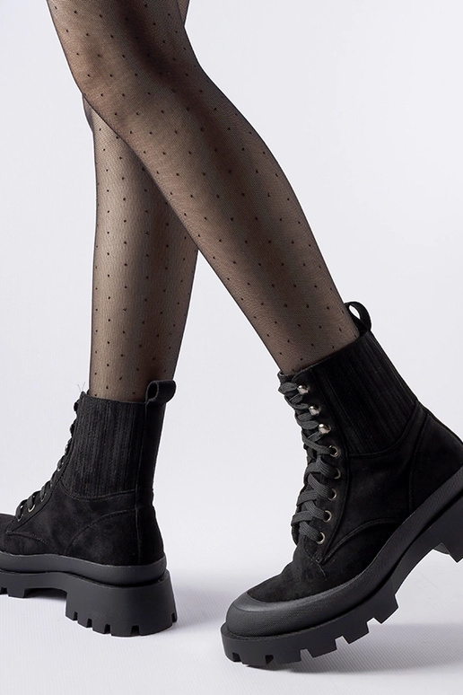 Bottes noires Orson en daim artificiel Bottes noires Orson en daim artificiel