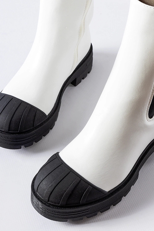 Bottines d'hiver classiques blanches,...