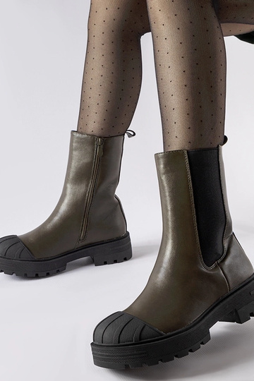 Bottes Chelsea isolantes vert foncé Porcigatone