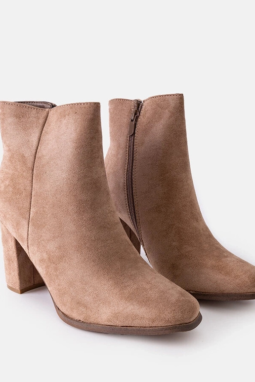 Bottines isolantes beiges à talon...