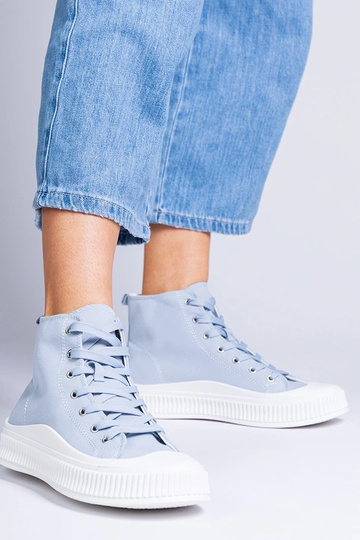 Bottines hautes bleues sur... 2