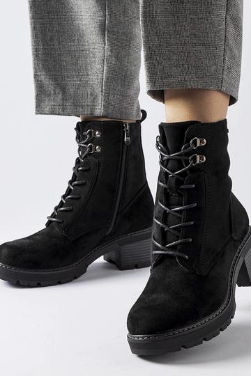 Bottines à lacets noires Clementina