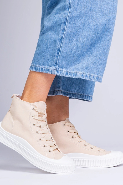 Bottines couleur sable sur...