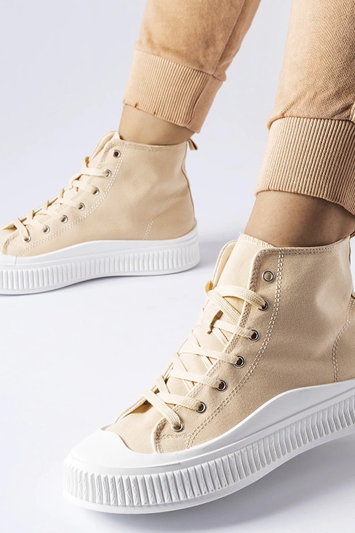 Bottines couleur sable sur...