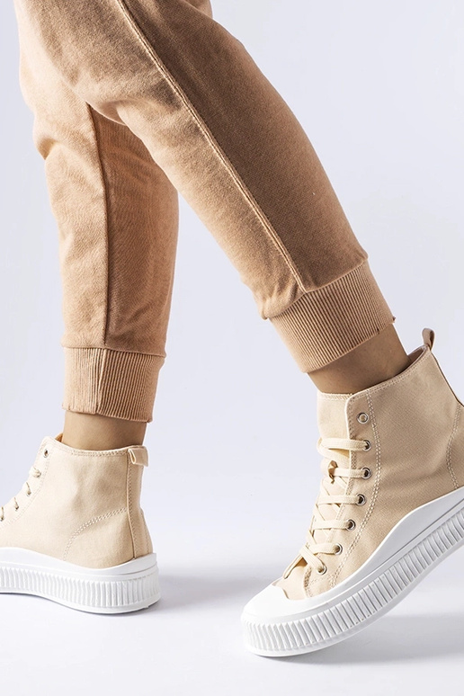 Bottines couleur sable sur...