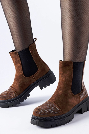 Bottines marron avec...