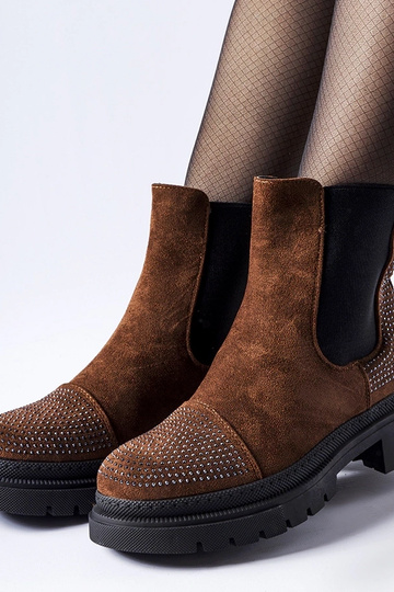 Bottines marron avec... 2