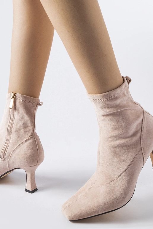 Bottines à talon bas roses Lucerne