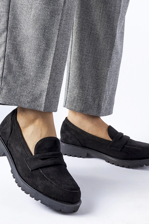 Bottines classiques noires en daim...