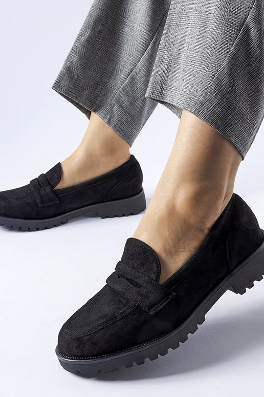 Bottines classiques noires en daim...