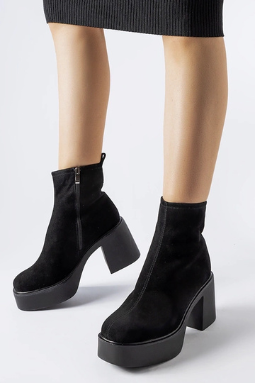 Bottines noires robustes en cuir naturel Albertino 2