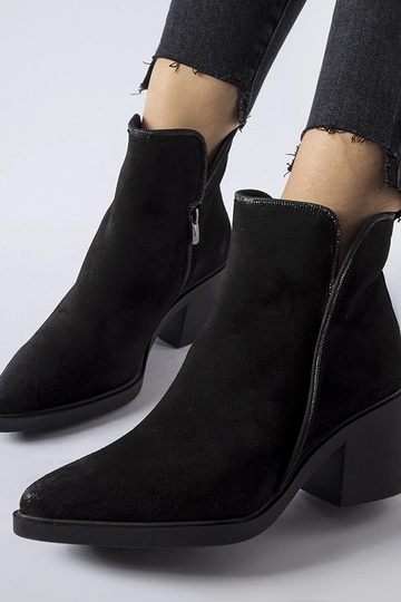 Botines noirs en daim à... 2