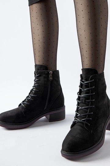 Bottines classiques noires à semelle violette Teo