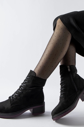 Bottines classiques noires à semelle violette Teo 2