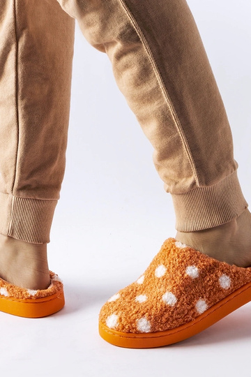 Chaussons chauds orange à...