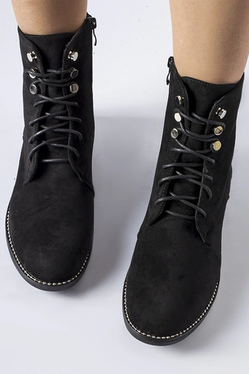 Bottes noires isolées en éco-suède Carpanzano 2